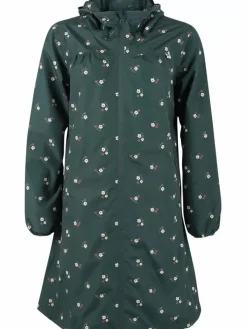 Danefæ Regenjacken>Danehelen Rainjacket Deep Forest Miniflower