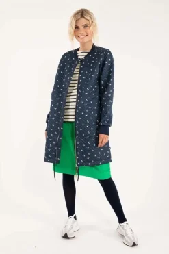 Danefæ Thermokleidung>Danehella Thermo Coat Navy Mini Flower