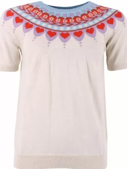 Danefæ Strickwaren>Danehope Cotton Knit Sweater Tee Chalk