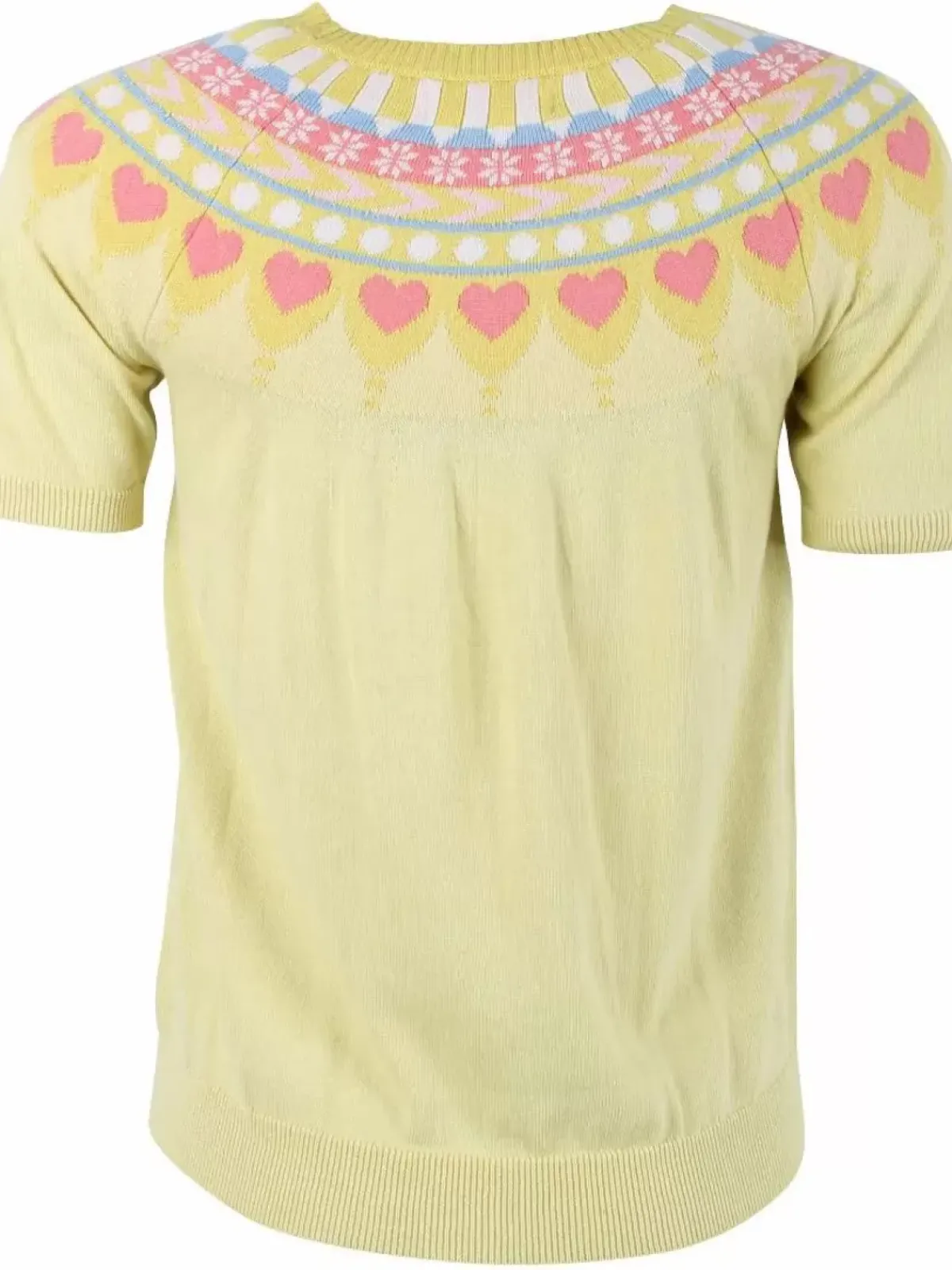Danefæ Strickwaren>Danehope Cotton Knit Sweater Tee Pale Yellow