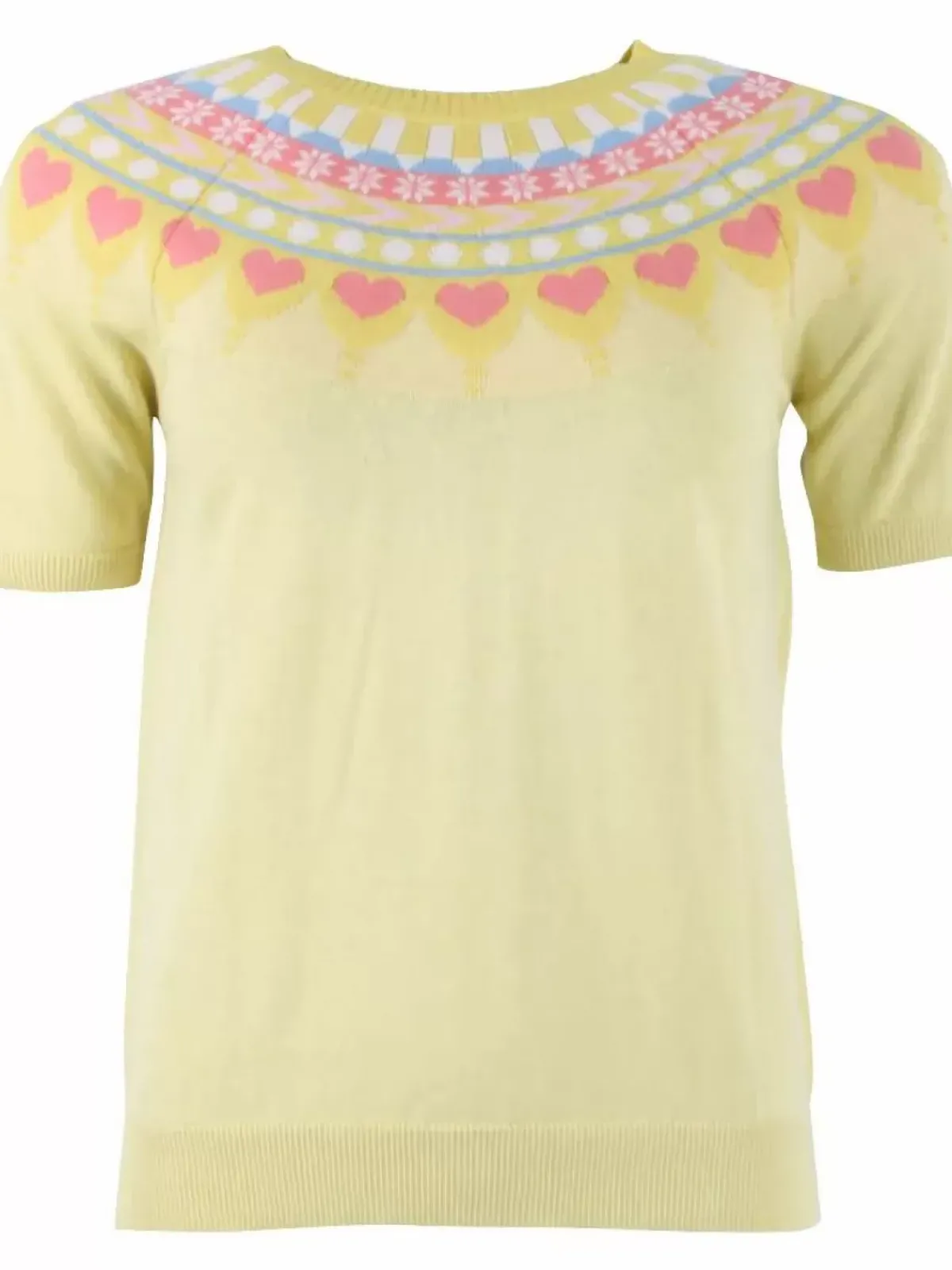 Danefæ Strickwaren>Danehope Cotton Knit Sweater Tee Pale Yellow