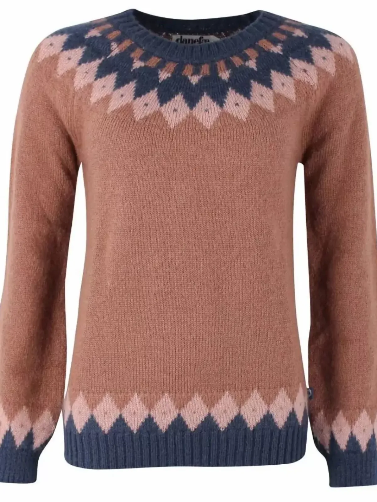 Danefæ Strickwaren>Danehot Stove Mohair Sweater Beige Rose/Powder Rose/Marine