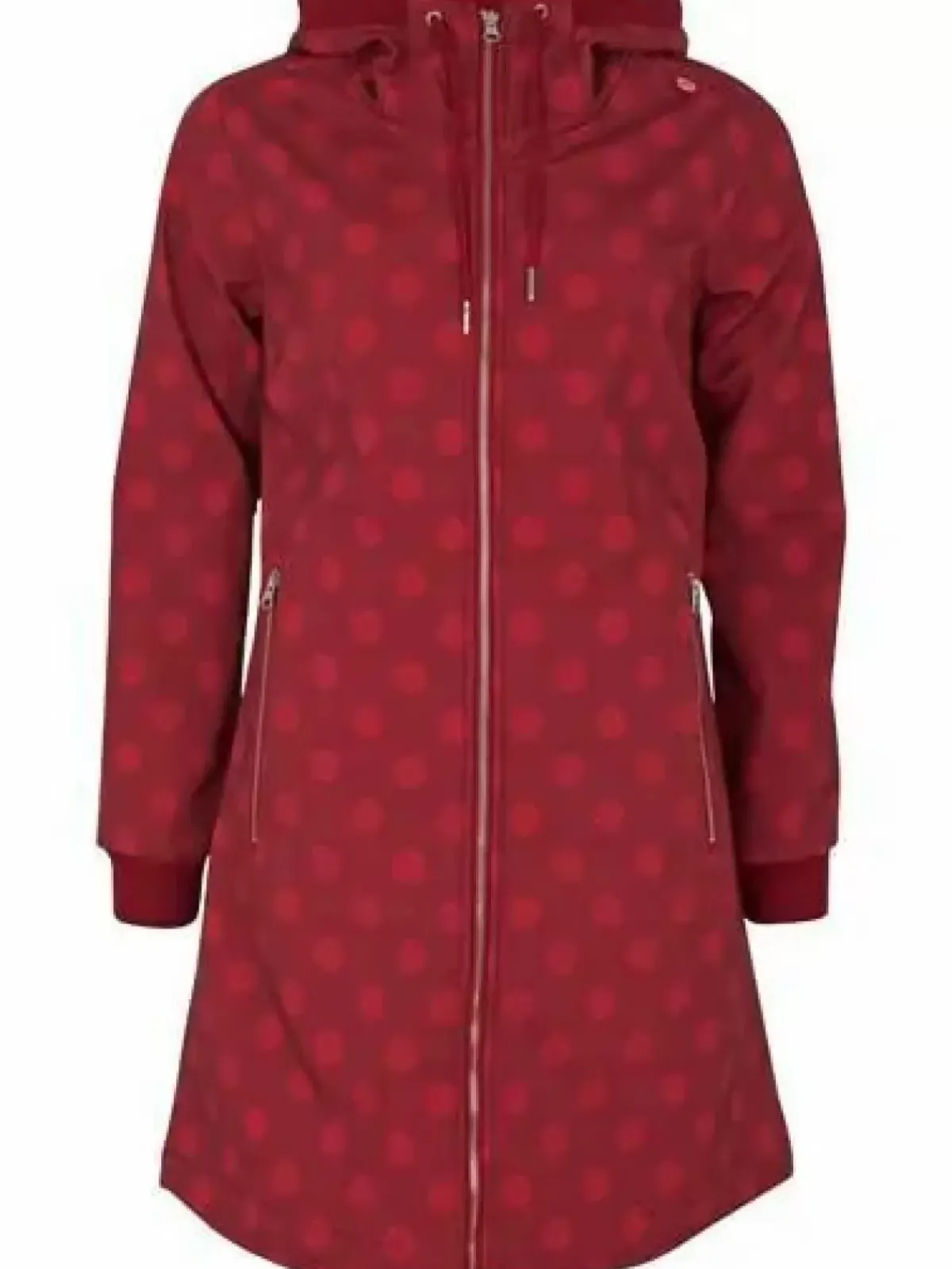 Danefæ Softshell-Jacken>Danejane Softshell Dark Red/Red Dots