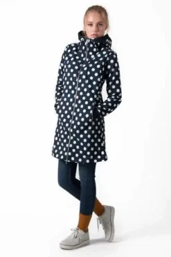 Danefæ Softshell-Jacken>Danejane Softshell Navy/Offwhite Dots