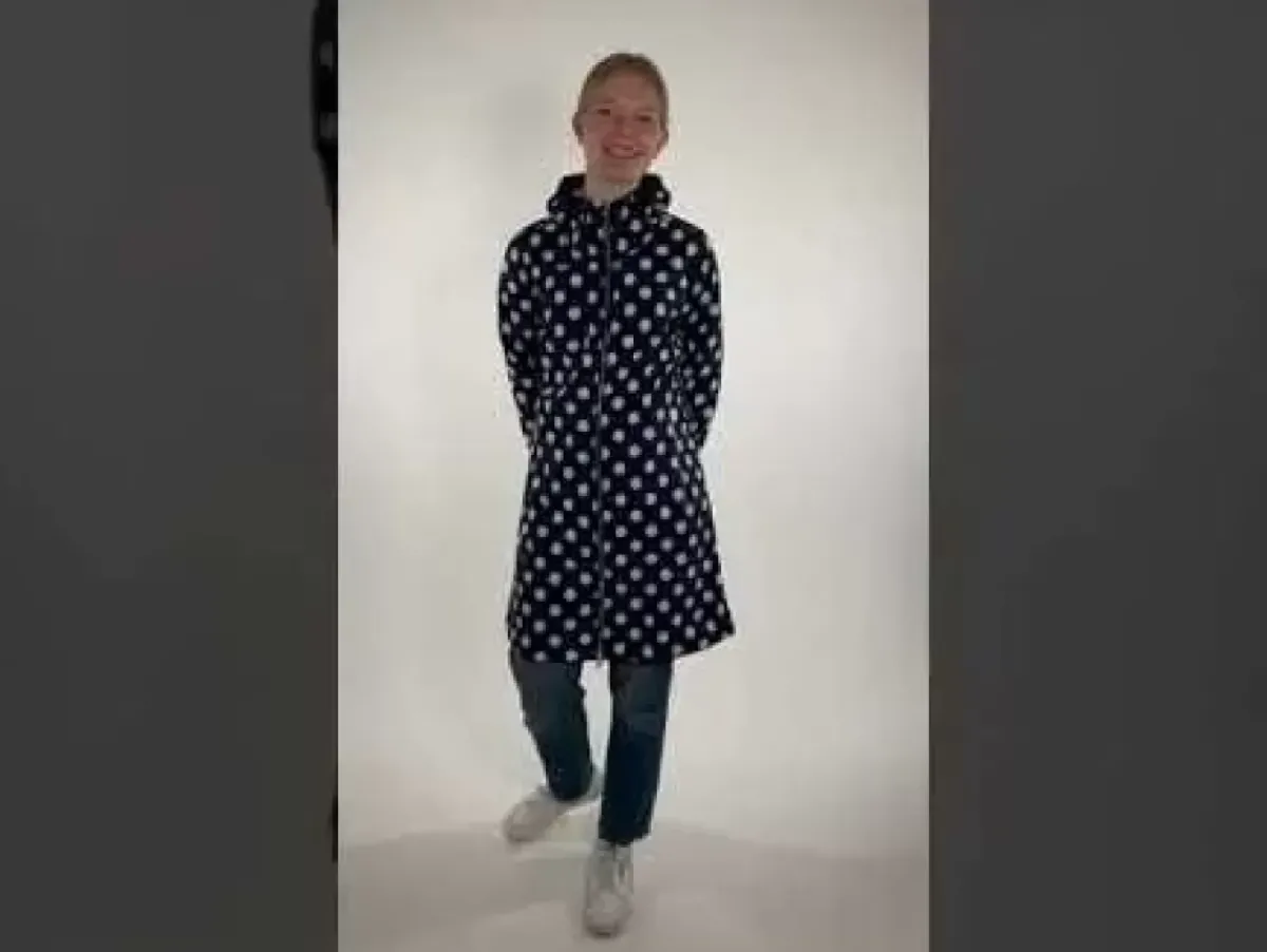 Danefæ Softshell-Jacken>Danejane Softshell Navy/Offwhite Dots