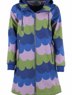 Danefæ Softshell-Jacken>Danejane Softshell Olive/Soft Viola Puffy Clouds