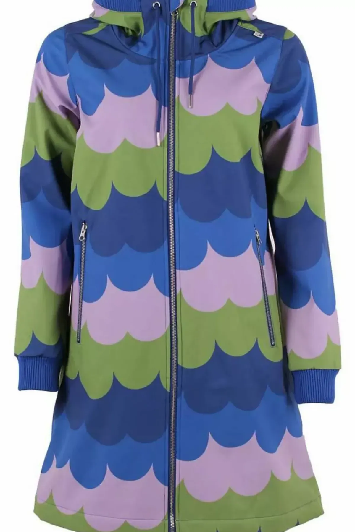 Danefæ Softshell-Jacken>Danejane Softshell Olive/Soft Viola Puffy Clouds