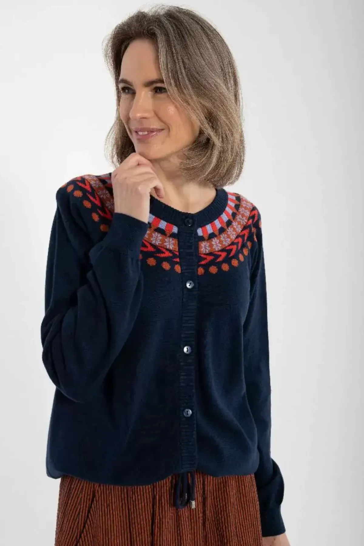 Danefæ Cardigan>Danejolly Cardigan Dark Navy