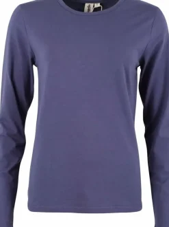Danefæ Hemden Und Shirts>Danejubii Ls Modal Tee Grey Marine