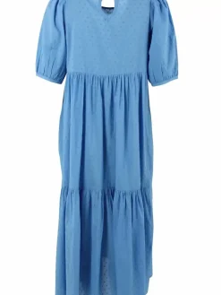 Danefæ Kleider>Danejuli Cotton Dot Dress Ice Blue