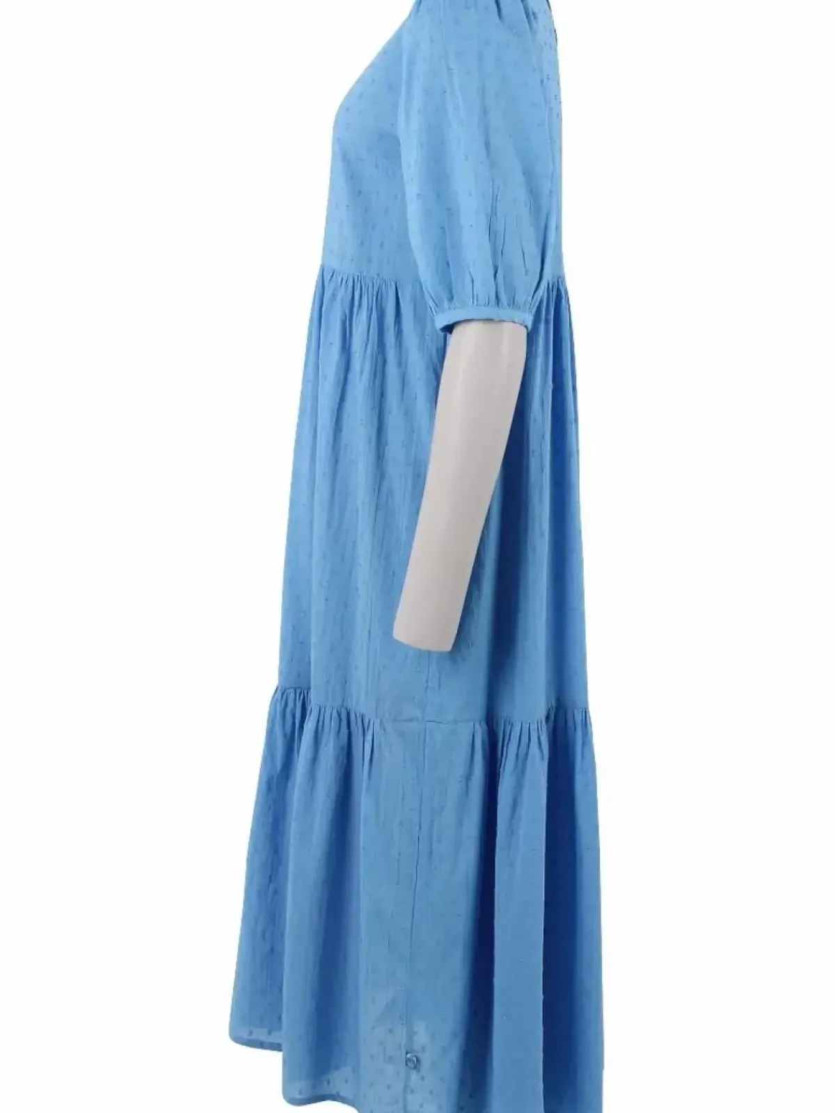 Danefæ Kleider>Danejuli Cotton Dot Dress Ice Blue