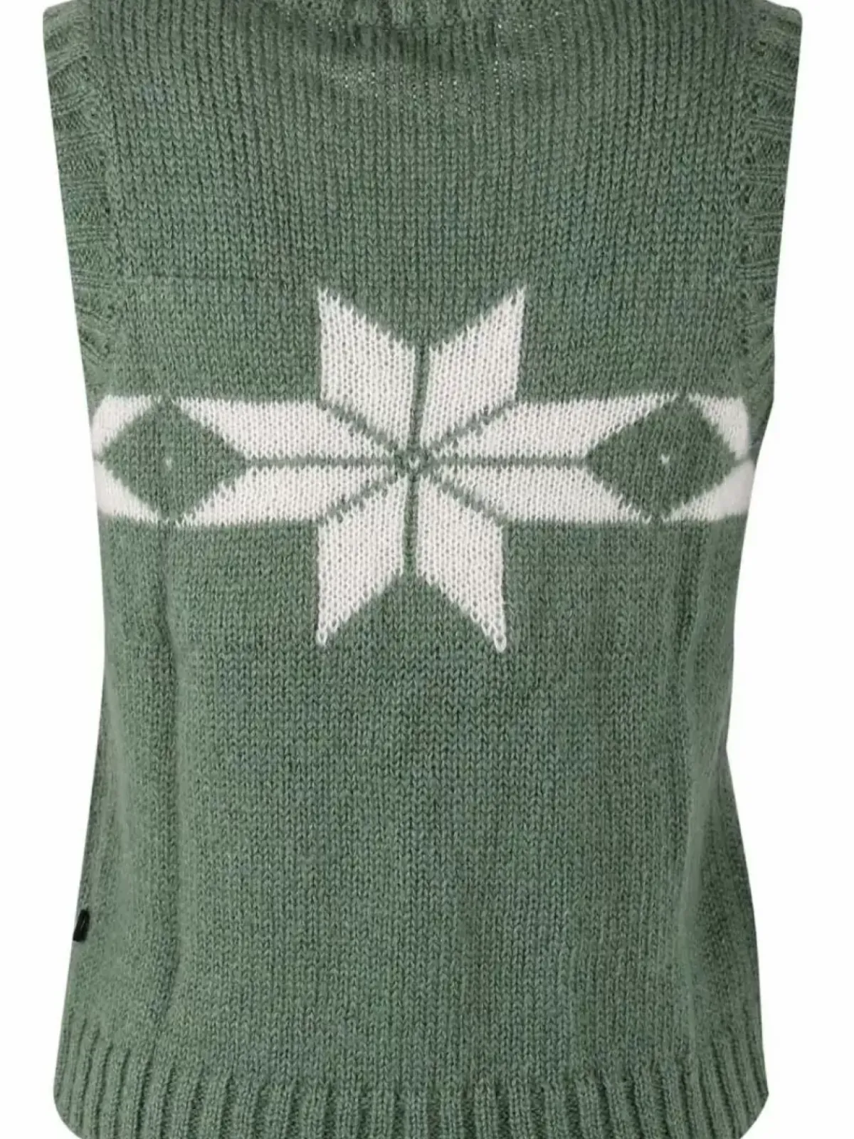Danefæ Strickwaren>Daneklaksvik Flakes Vest Lt Khaki/Chalk