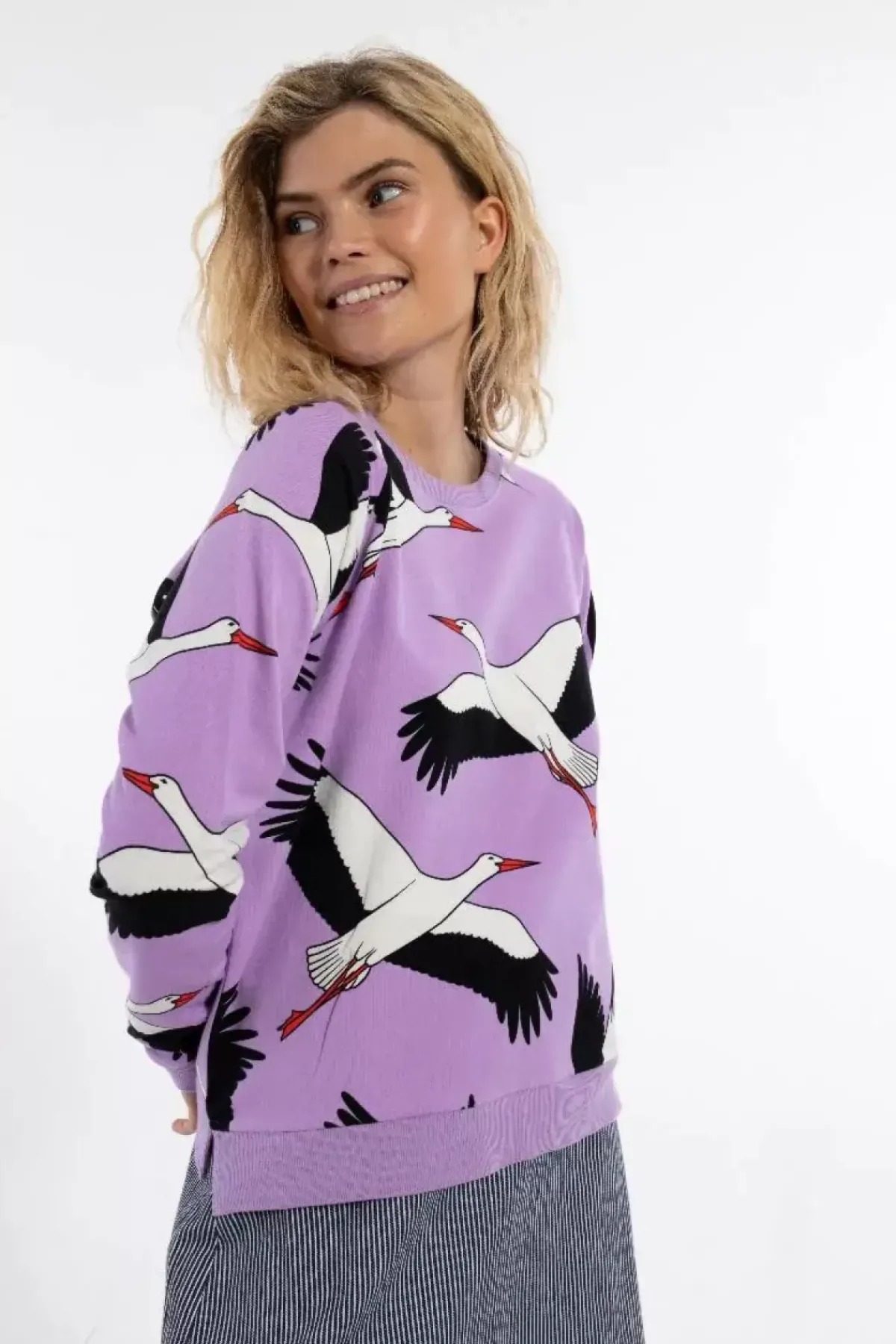Danefæ Sweatshirts>Daneklausen Moleton Sweat Viola Big Stork