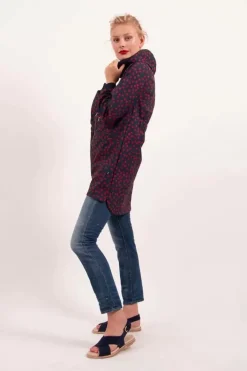 Danefæ Softshell-Jacken>Danelaura Softshell Navy/Red Fundots