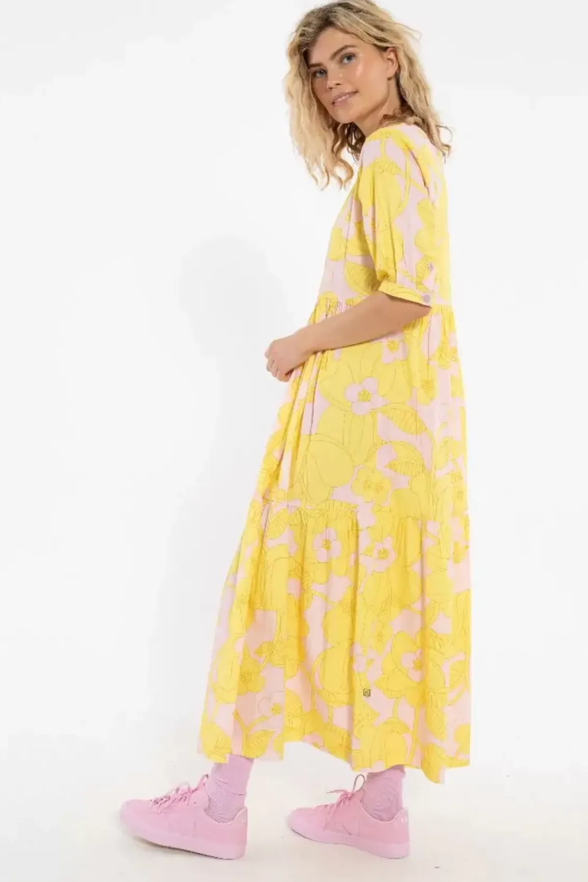 Danefæ Kleider>Danelavender Dress Light Pink Bloom Boom