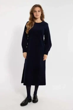 Danefæ Kleider>Danelegance Cord Stretch Dress Marine