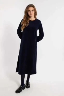 Danefæ Kleider>Danelegance Cord Stretch Dress Marine