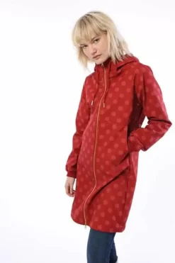 Danefæ Softshell-Jacken>Daneline Softshell Dark Brick/Cold Rose Fundots