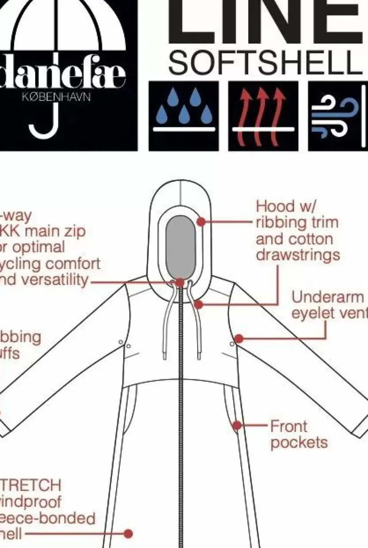 Danefæ Softshell-Jacken>Daneline Softshell Dark Brick/Cold Rose Fundots