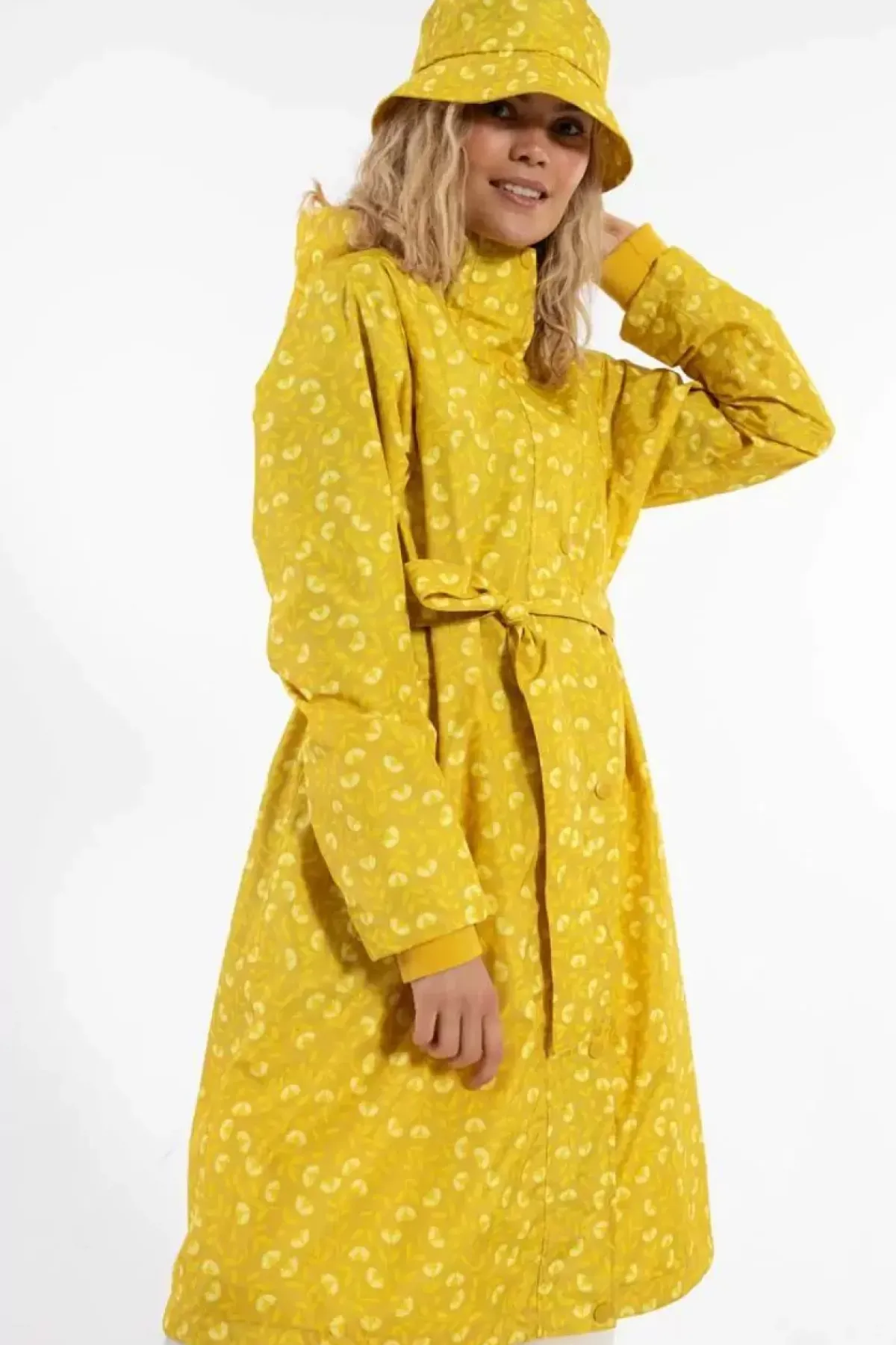 Danefæ Regenjacken>Danelisabeth Raincoat Dark Yellow Fleurie