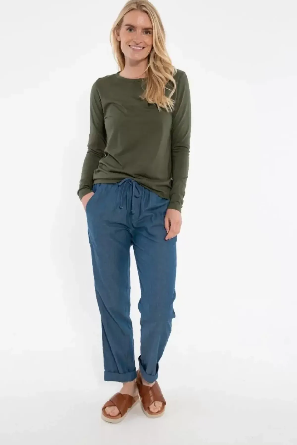 Danefæ Hosen>Daneliseleje Chambrey Pants Dk Indigo