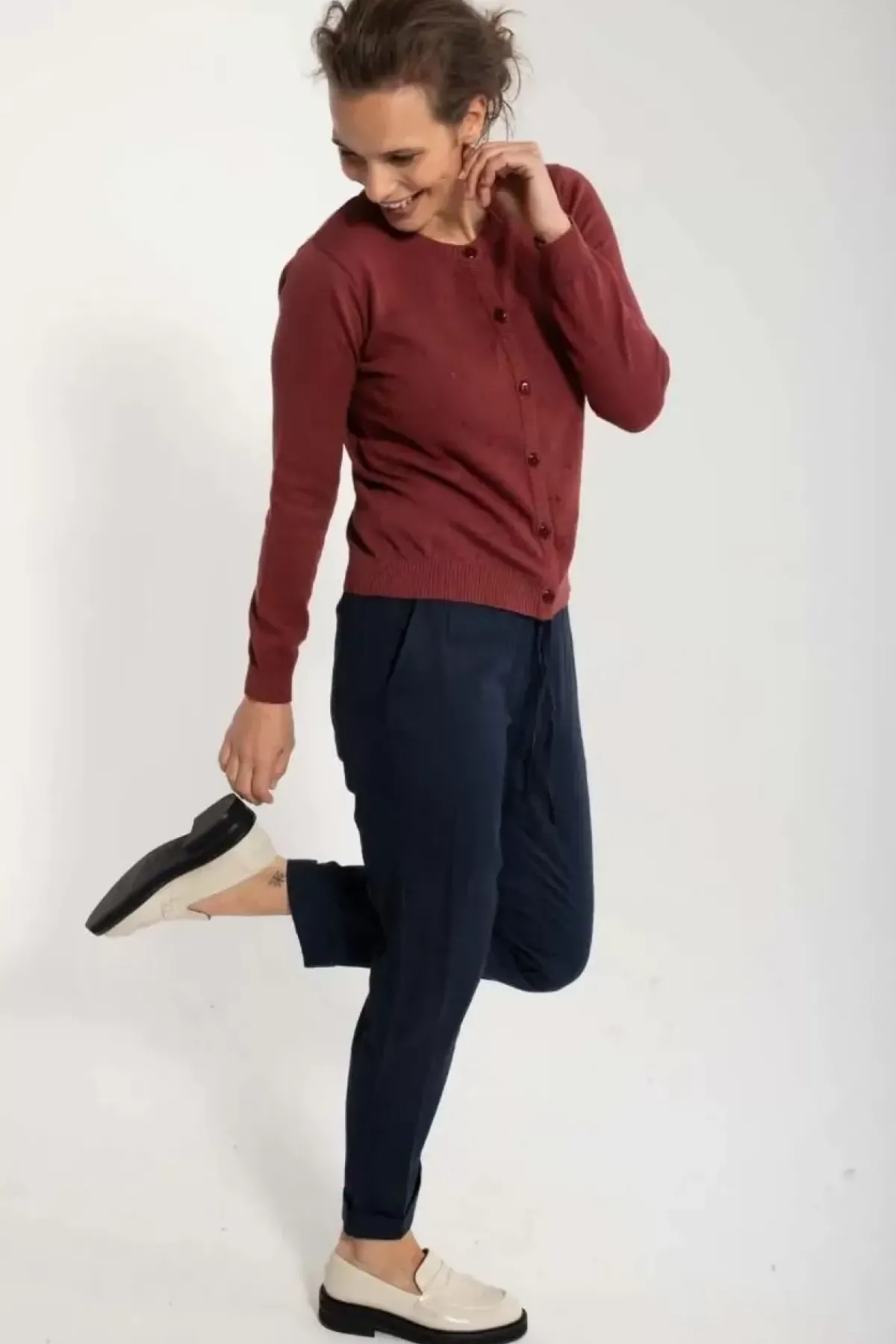 Danefæ Hosen>Daneliseleje Cloth Pants Dk Navy