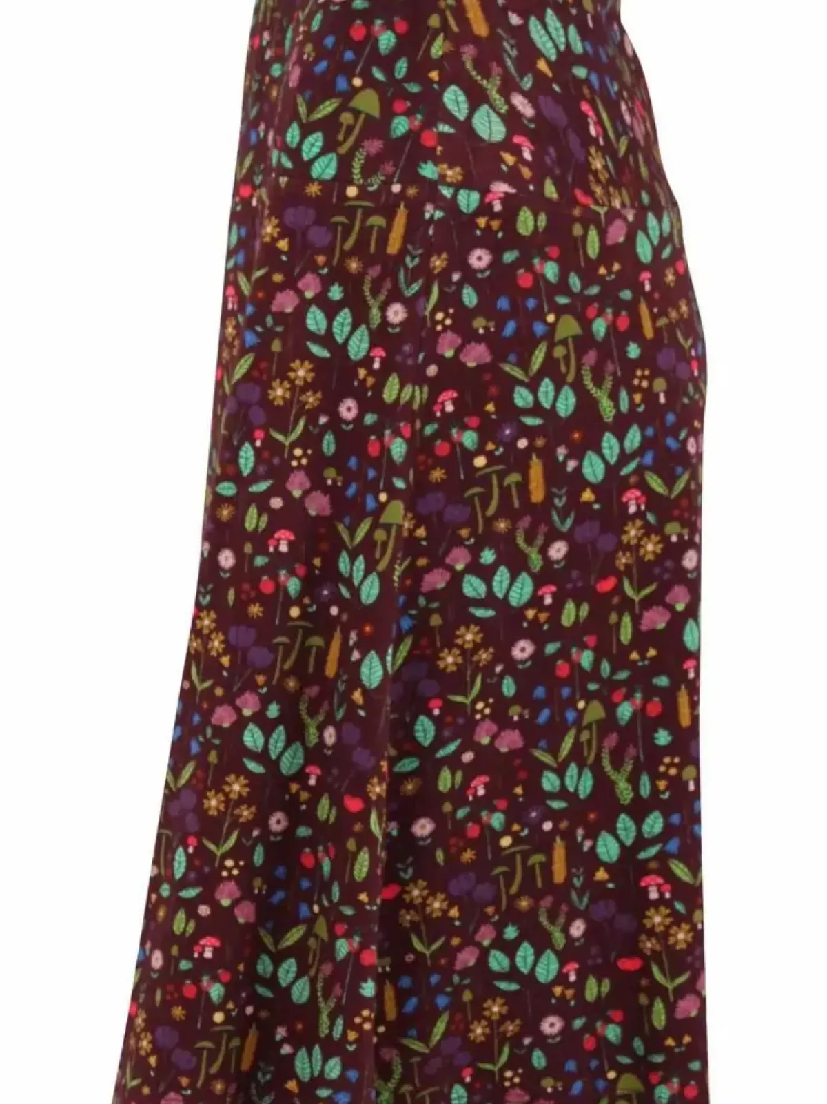 Danefæ Röcke>Danelissen Heavy Interlock Skirt Dark Bordeaux Botanical