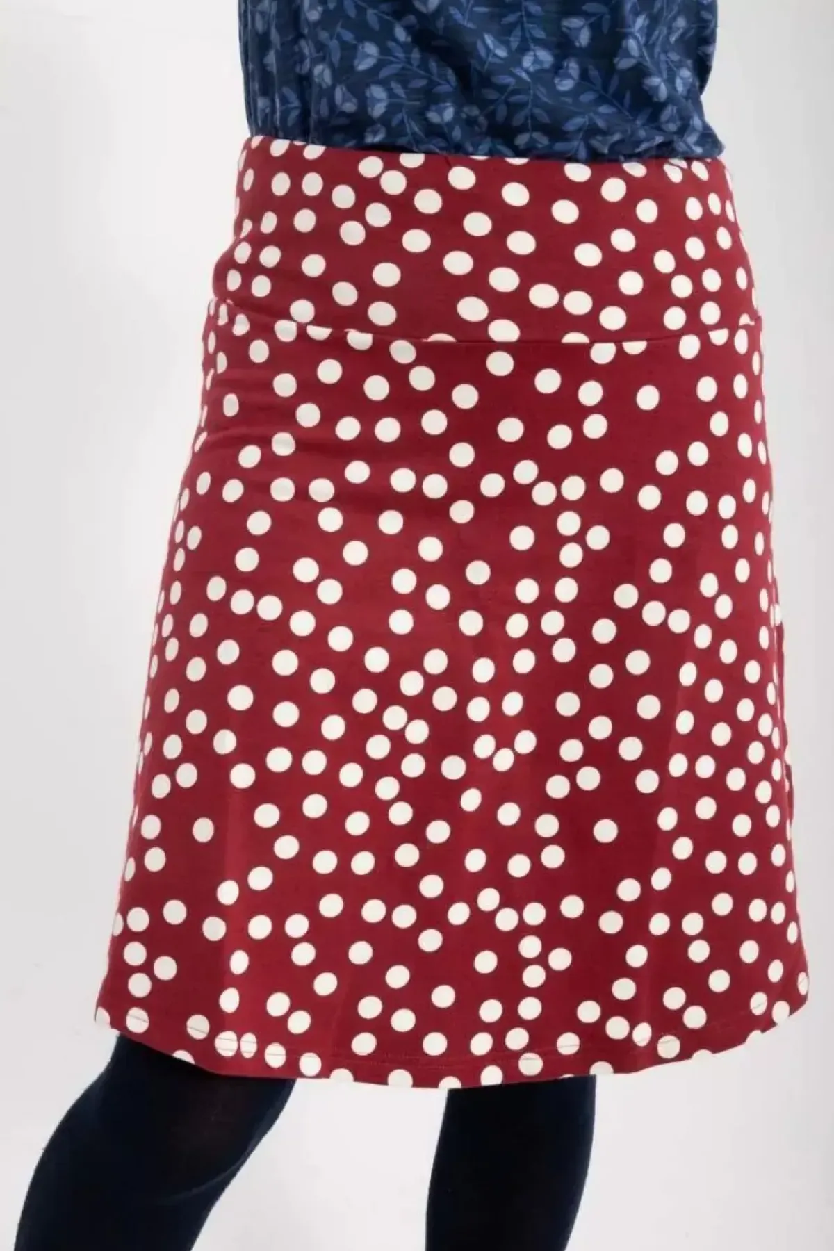 Danefæ Röcke>Danelissen Skirt Red Wine/Chalk Fundots