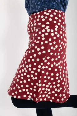 Danefæ Röcke>Danelissen Skirt Red Wine/Chalk Fundots
