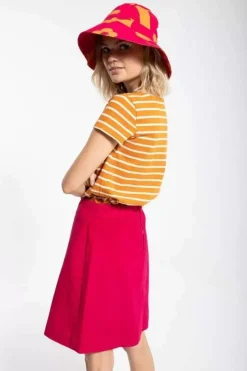 Danefæ Röcke>Danelondon Cord Skirt Dark Fuchsia
