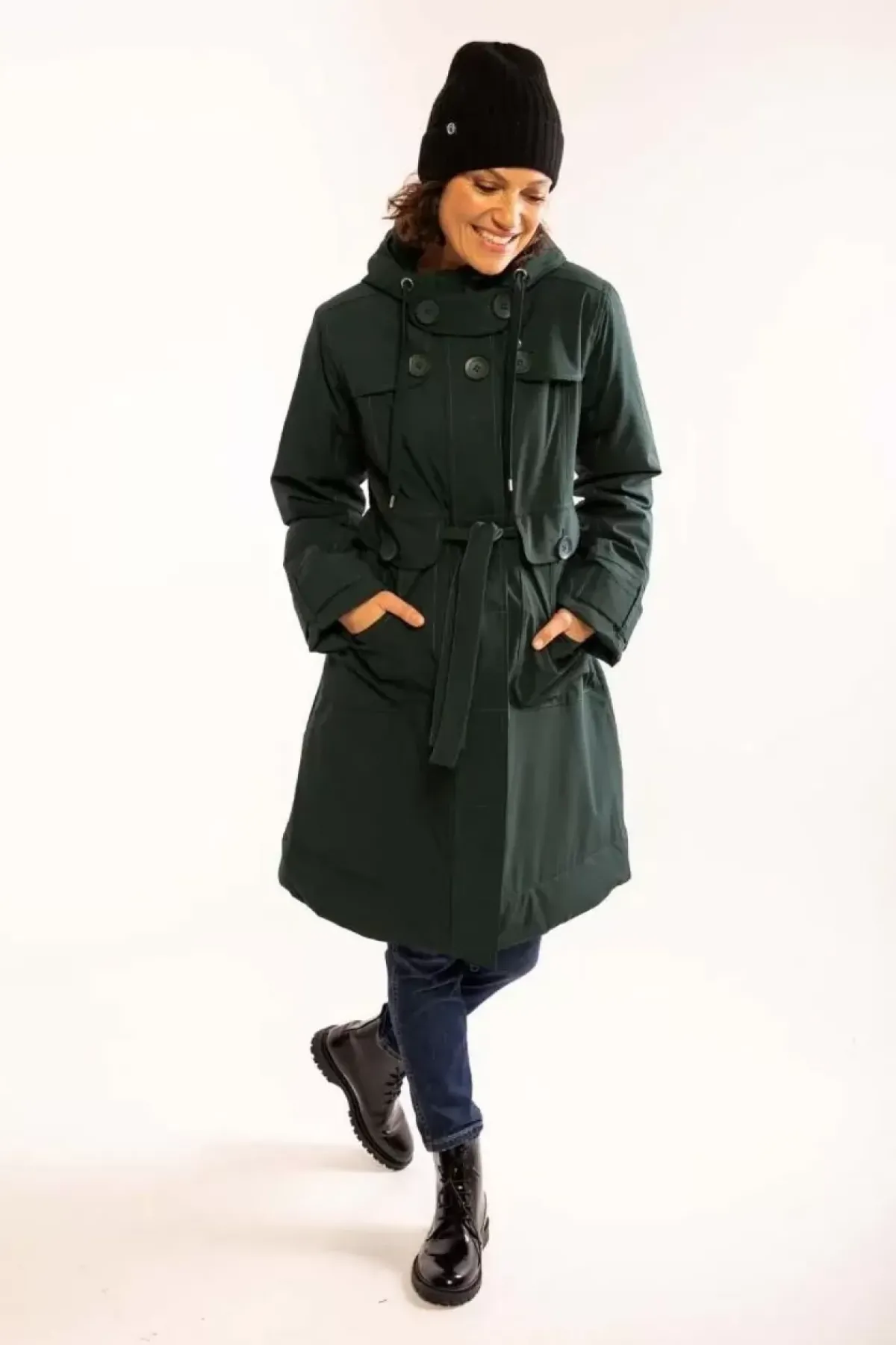 Danefæ Winterjacken>Danelse Stretch Winter Jacket Black Green
