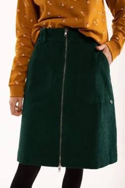 Danefæ Röcke>Danemadelaine Cord Skirt Bottle Green