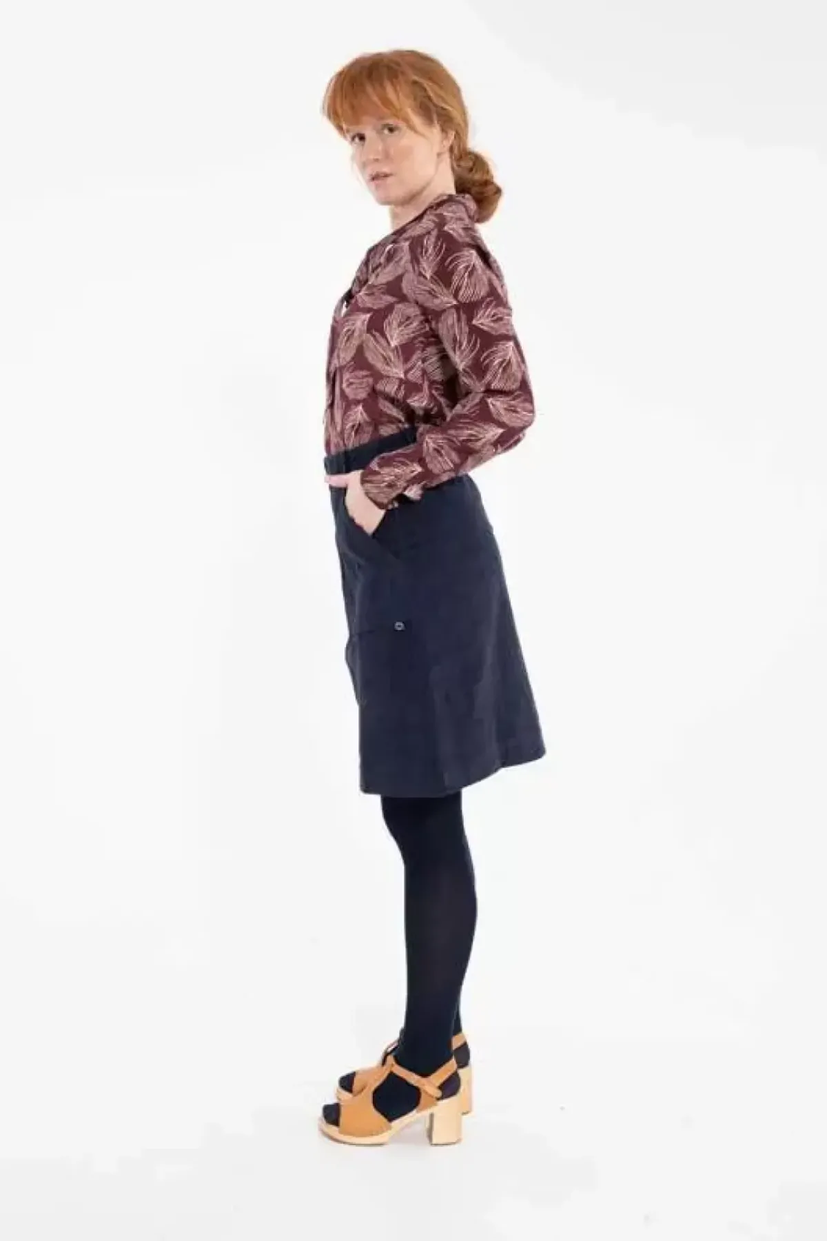 Danefæ Röcke>Danemadelaine Cord Skirt Dk Navy