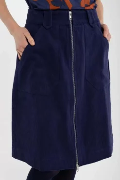 Danefæ Röcke>Danemadelaine Cord Skirt Grey Marine