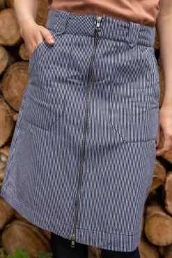 Danefæ Röcke>Danemadelaine Denim Skirt Milkboy Stripe