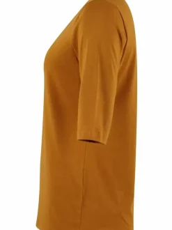 Danefæ T-Shirts>Danemanna Modal Tee Golden Honey