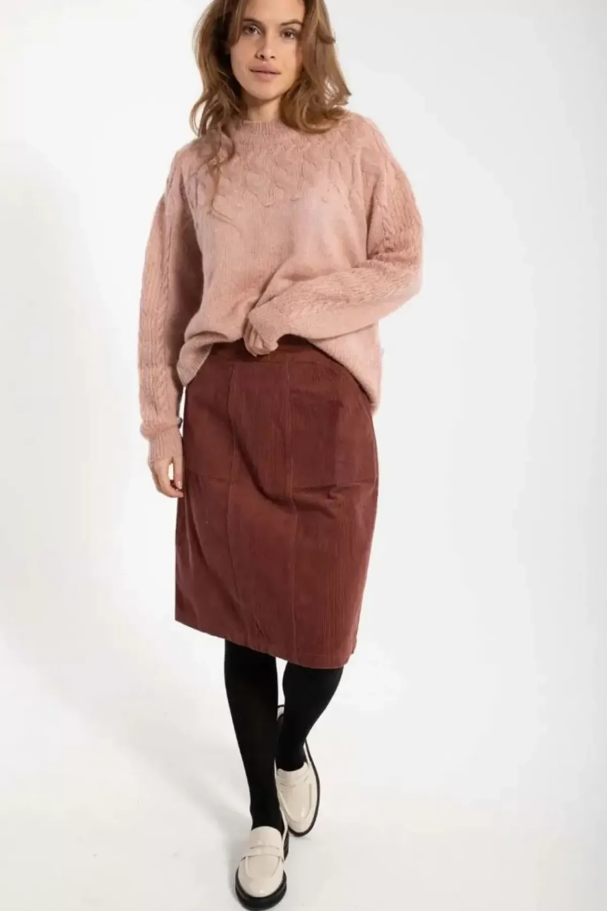 Danefæ Röcke>Danemaren Cord Skirt Beige Rose