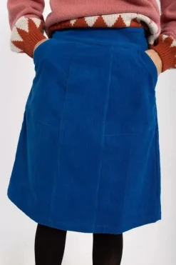 Danefæ Röcke>Danemaren Cord Skirt Blue