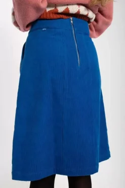 Danefæ Röcke>Danemaren Cord Skirt Blue