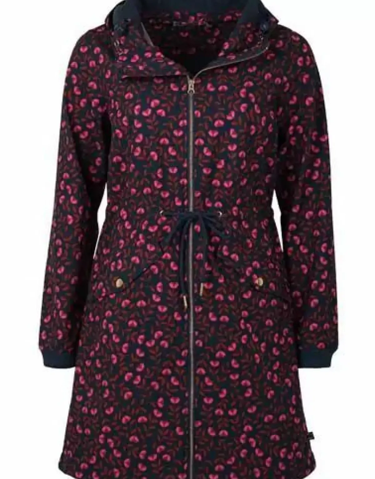 Danefæ Softshell-Jacken>Danemarianne Softshell Dusty Navy Fleuri