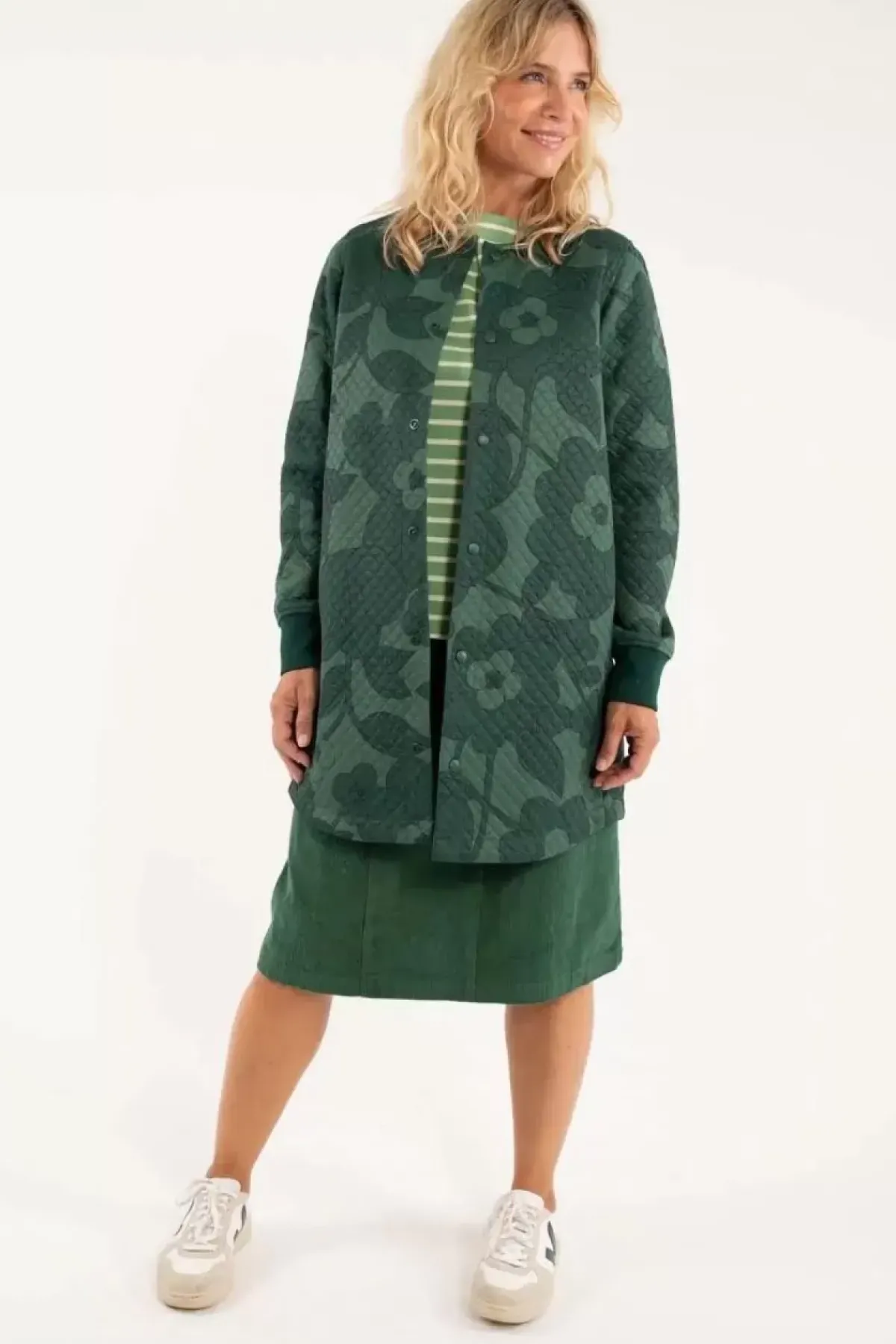 Danefæ Thermokleidung>Danemaude Thermo Coat Dark Khaki/Rover Khaki Boom Bloom