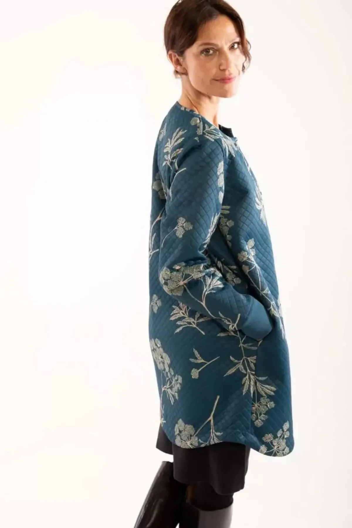 Danefæ Thermokleidung>Danemaude Thermo Coat Stone Blue Hemlock