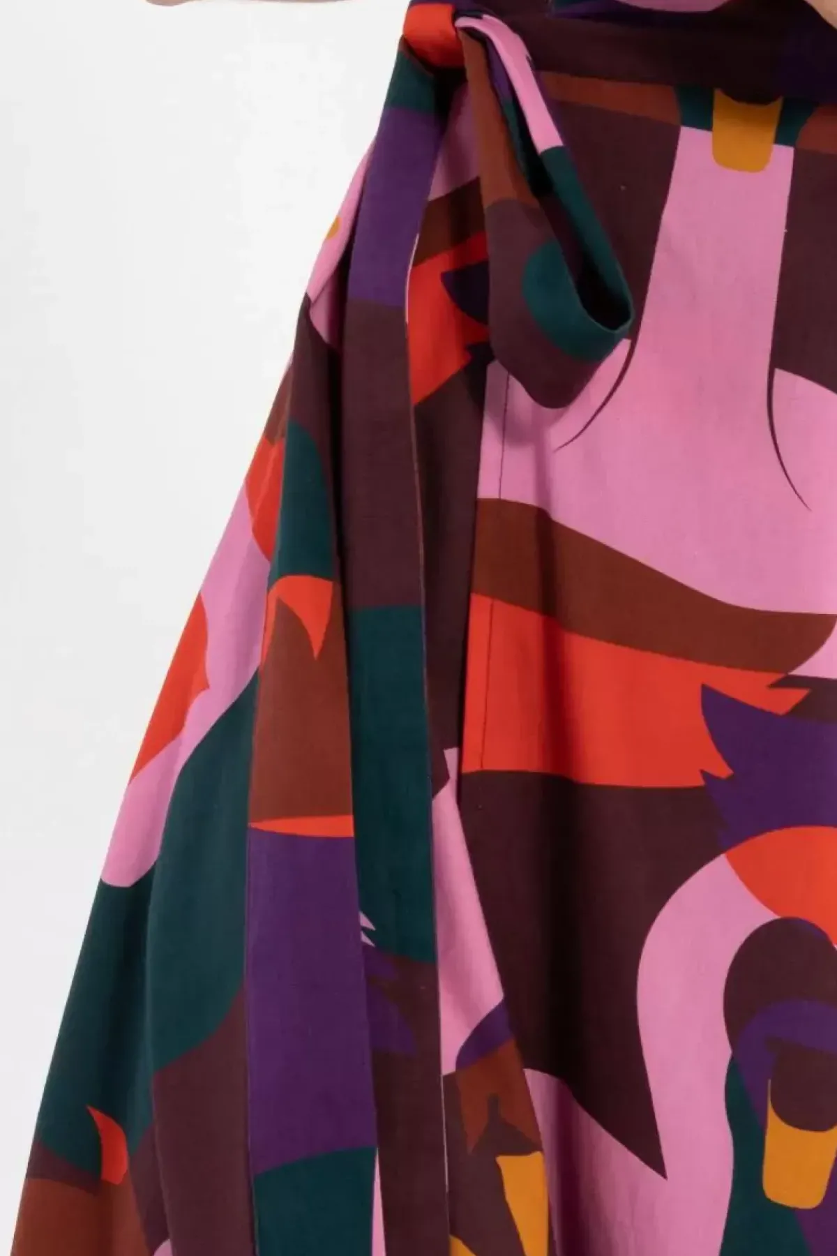 Danefæ Röcke>Danemikkelsen Poplin Skirt Dark Bordeaux Swanoscope