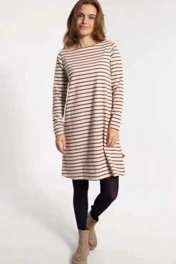 Danefæ Kleider>Danenassau Dress Chalk/Red Wine