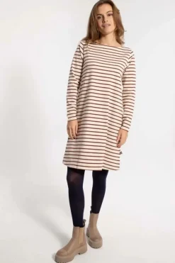 Danefæ Kleider>Danenassau Dress Chalk/Red Wine