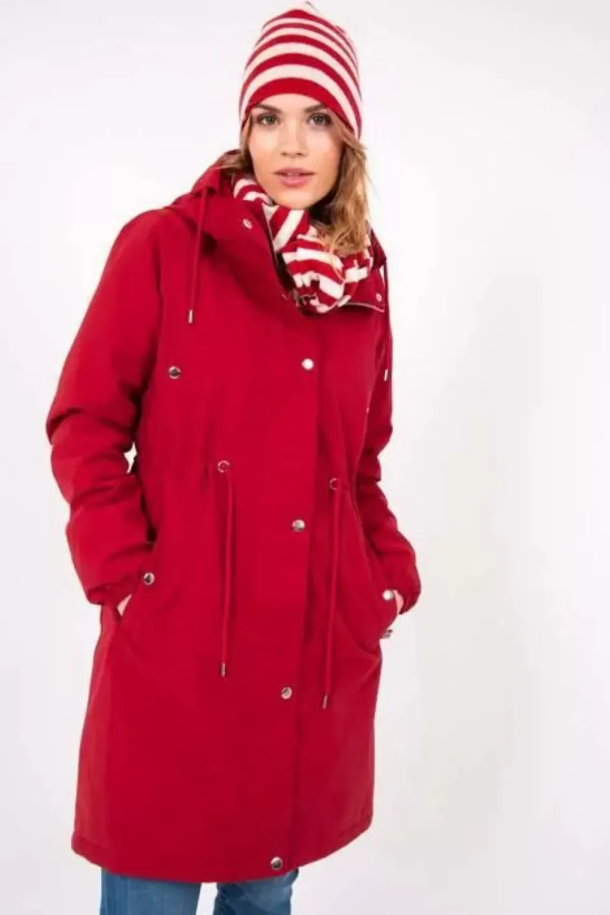 Danefæ Winterjacken>Danenora Winter Parka Dark Red