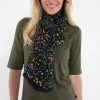 Danefæ Schals>Danenordby Scarf Dk Navy Botanical