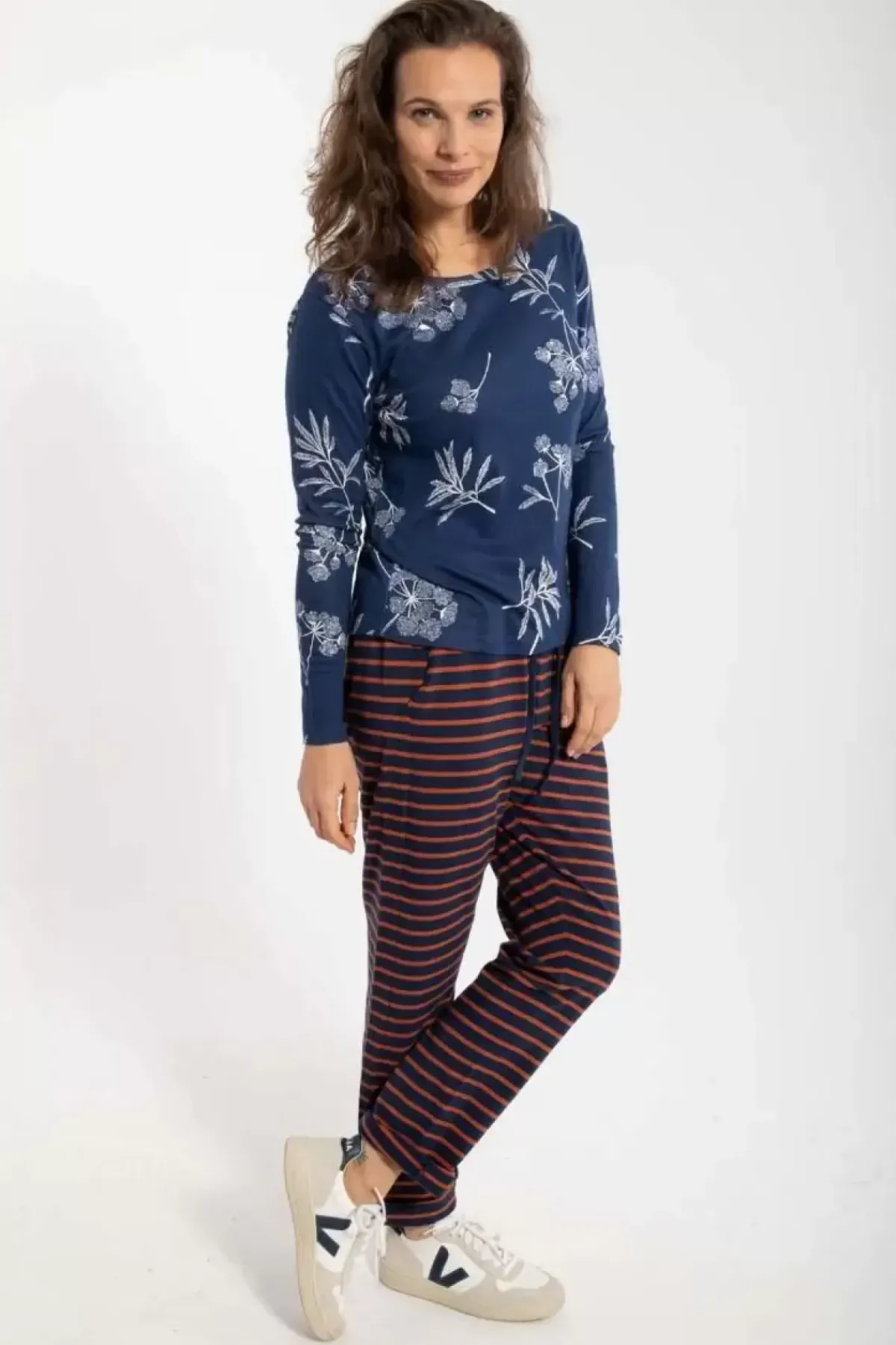 Danefæ Hosen>Danenorsminde Pants Marine/Brick