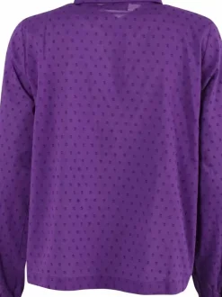 Danefæ Blusen>Danenovember Cotton Dot Shirt Purple