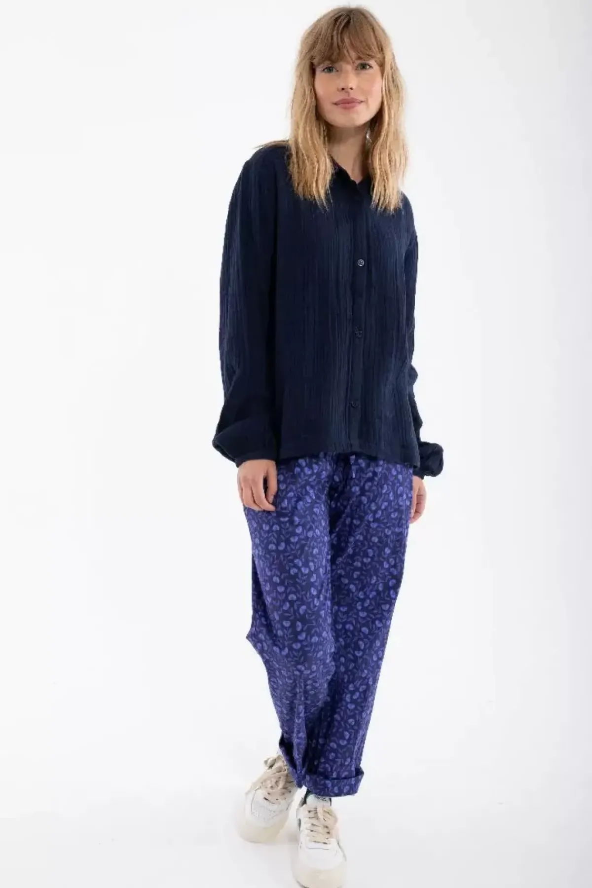 Danefæ Blusen>Danenovember Heavy Cloth Shirt Dark Navy